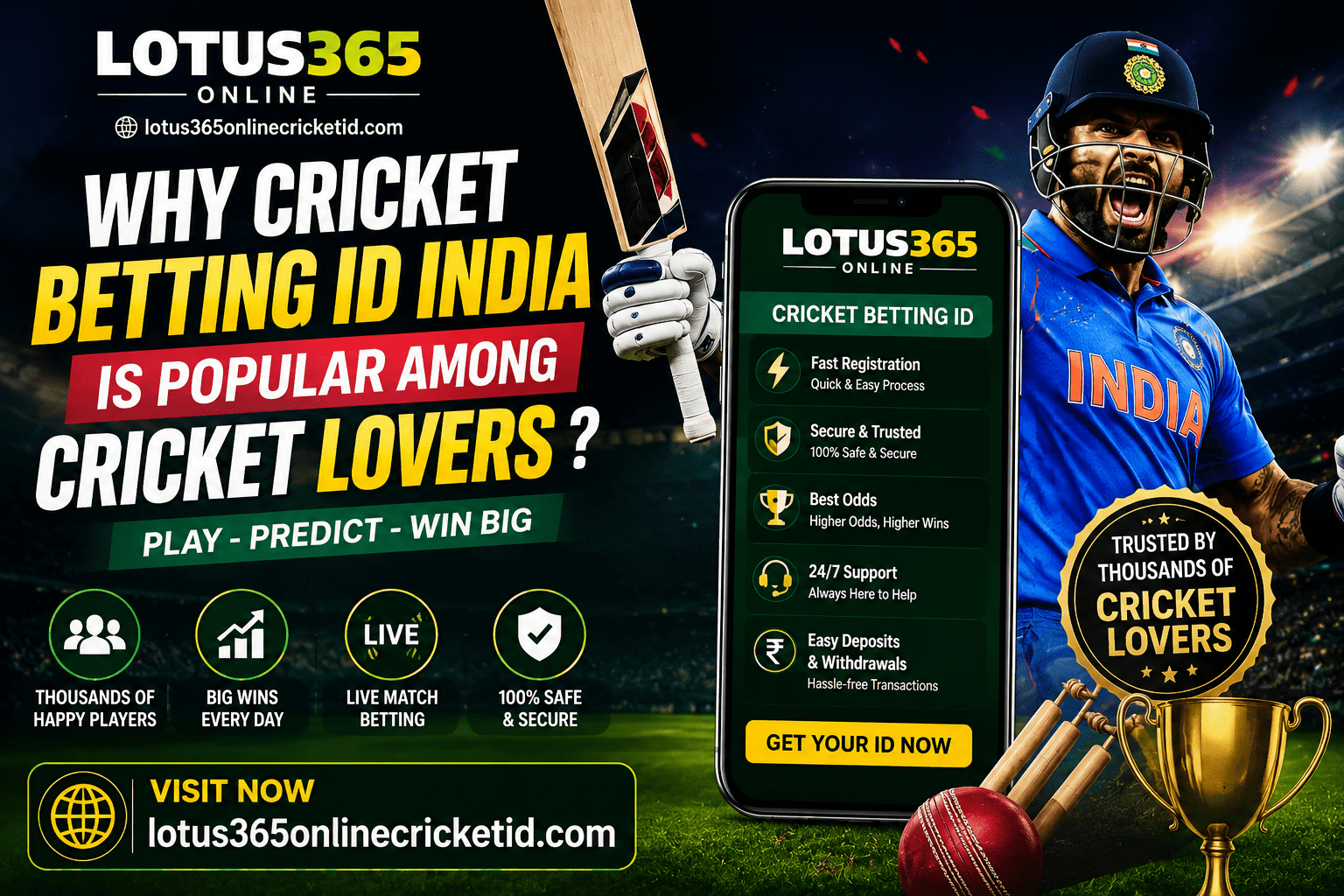 Why Cricket Betting ID India