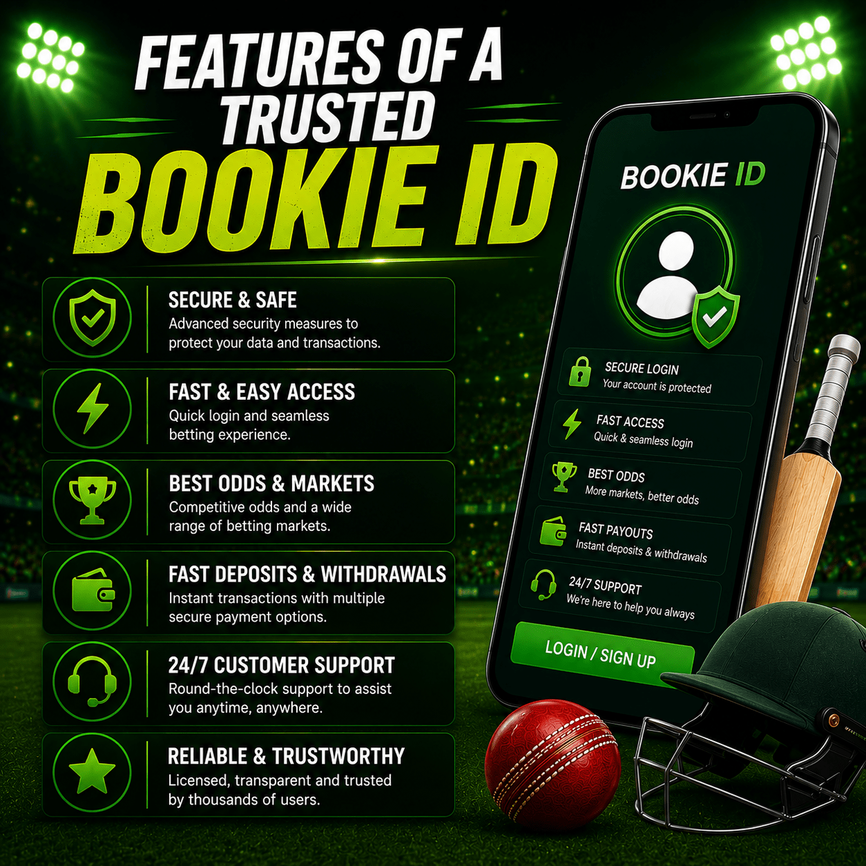 Features of a trusted bookie app