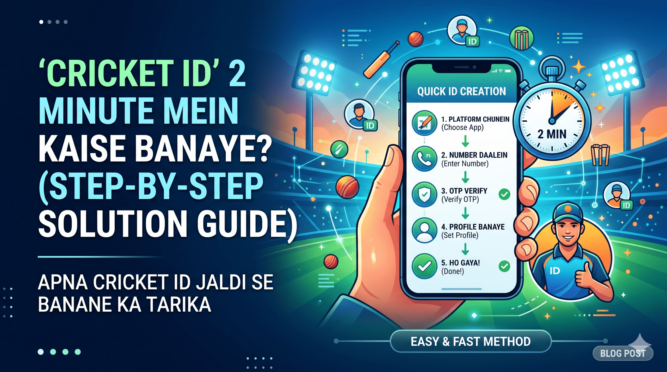 Cricket ID 2 Minute Mein Kaise Banaye? (Step-by-Step Solution Guide)