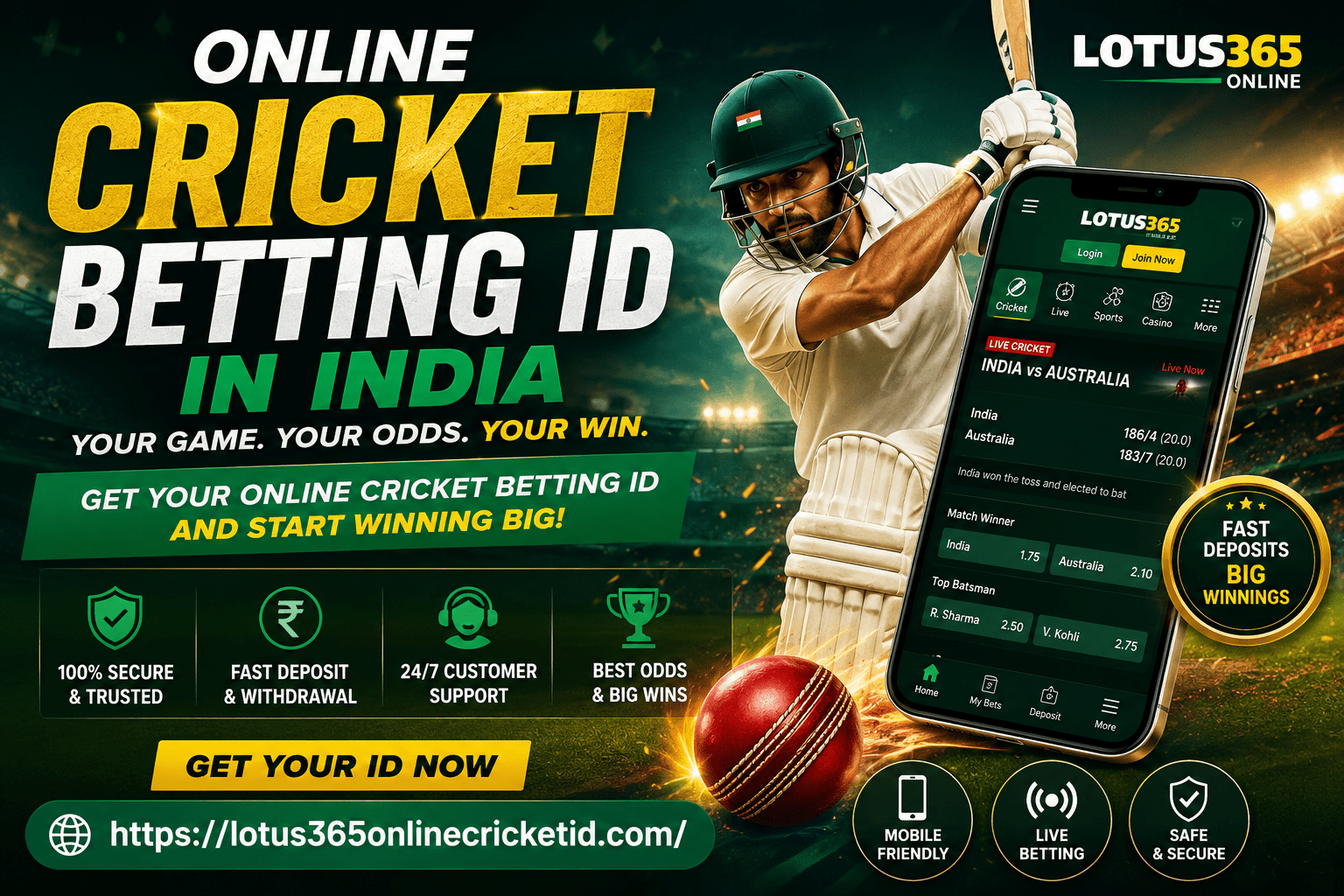 online cricket betting id in india