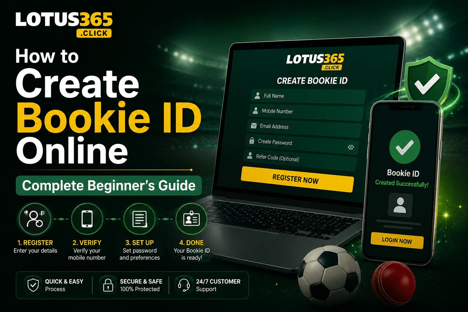 How to create a bookie ID online
